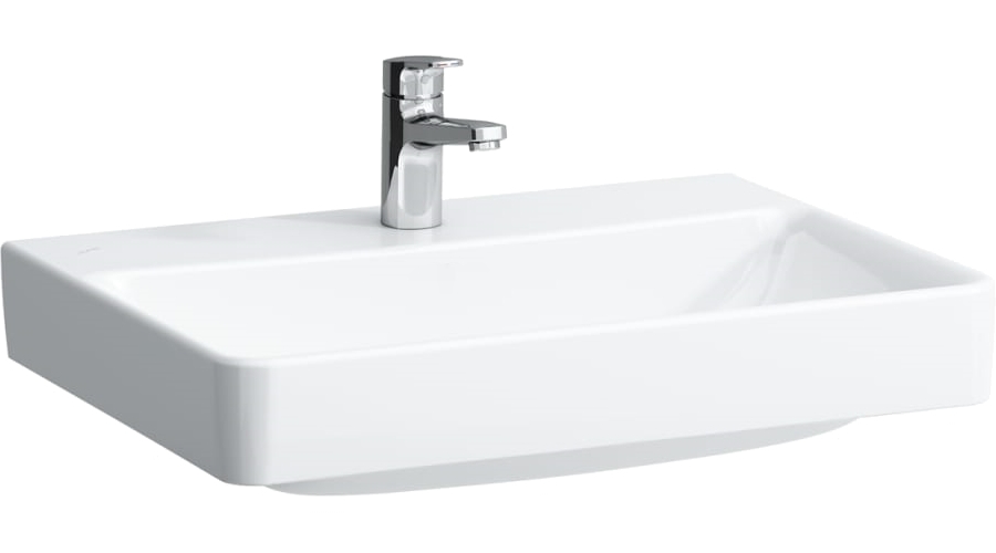 Раковина Laufen Pro S 65 см с 1 отверстием для смесителя, без отверстия перелива 8.1096.4.000.111.1 (детальная фотография), современные, hi-tech