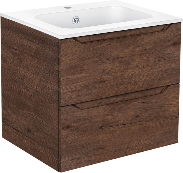 Тумба под раковину подвесная Vincea Norma 60,7 см R.Wood VMC-2N600RW (детальная фотография), современная, hi-tech, лофт