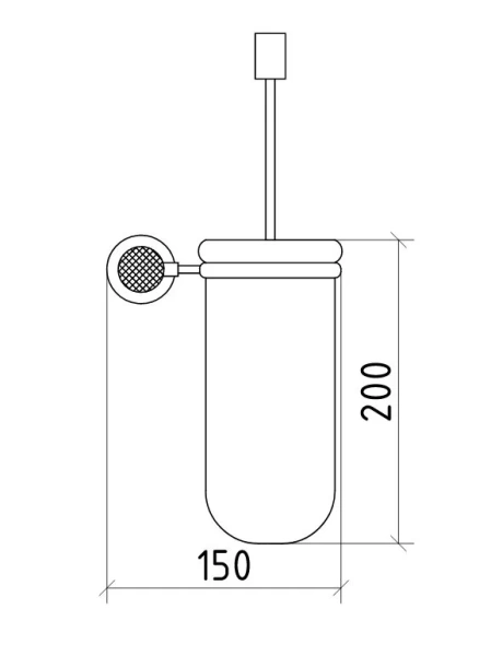Ершик Boheme Royal Cristal золото, черный кристалл 10933-G-B (детальная фотография), классические, ретро, с кристаллами swarovski, декорированные