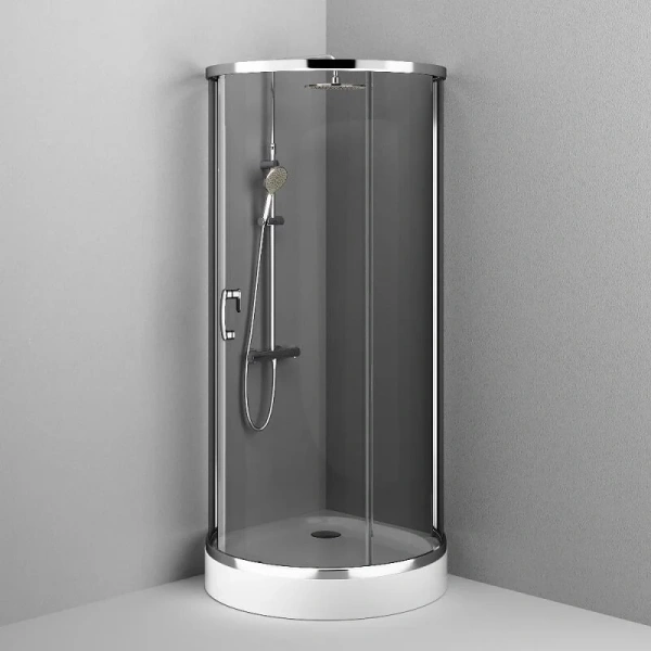 Душевой уголок Am.Pm Like 95x95 см стекло тонированное W83UG-333-095CG (детальная фотография), современные, hi-tech