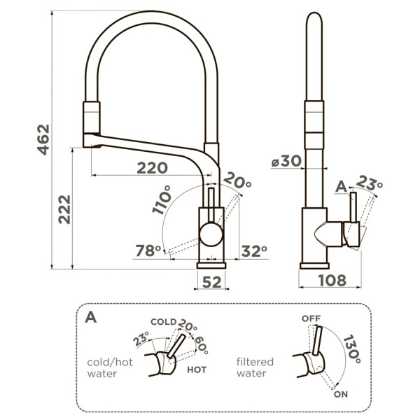 Схема (детальная фотография), для кухни, для питьевой воды с фильтром