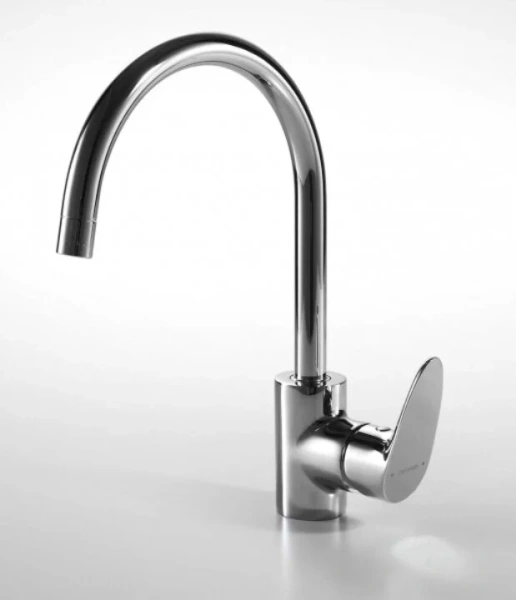 Смеситель для кухни Bravat Drop F74898C-1A (детальная фотография), современные, hi-tech
