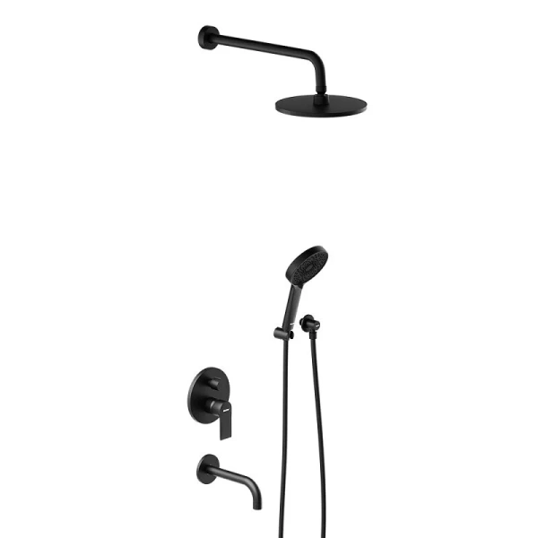 Душевой комплект Damixa Apollo черный матовый 947510300 (детальная фотография)