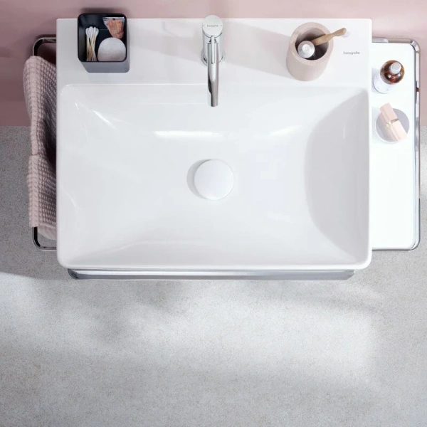 Смеситель для раковины Hansgrohe Tecturis S хром 73310000 (детальная фотография), с 1 монтажным отверстием