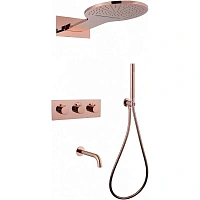 Душевой комплект Abber Wasser Kreis розовое золото