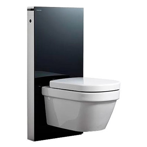 Сантехнический модуль для подвесного унитаза, цвет чёрный,  Geberit Monolith Premium 131.021.SJ.1 (детальная фотография), для унитаза