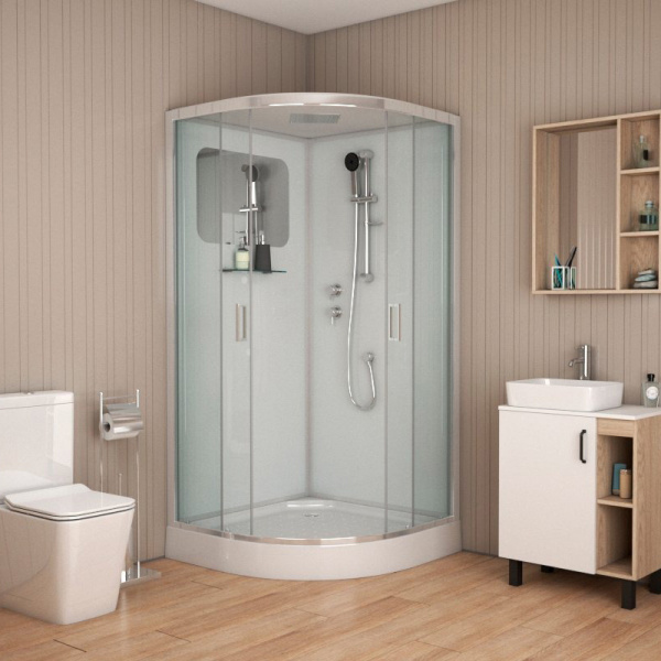 Душевая кабина Niagara Premium 100х100 см профиль хром 60020114 (детальная фотография), четверть круга