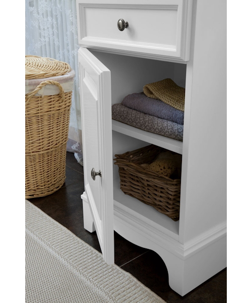 Пенал для ванной, петли слева, цвет белый матовый, фурнитура состареное серебро, La Beaute Michel CMI.Sx.LBO.O.CR (детальная фотография) index_2