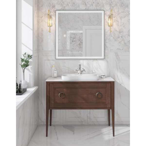 Тумба под раковину напольная Kerama Marazzi Plaza Classic 100 см орех матовый PL.CN.100.1+1\NUT.M (детальная фотография), классика, ретро