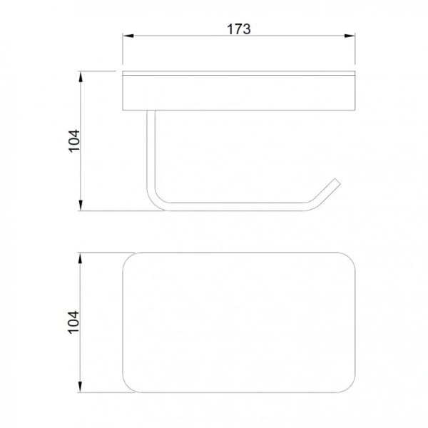 Бумагодержатель Abber Westen черный матовый AA1730B (детальная фотография), современные, hi-tech