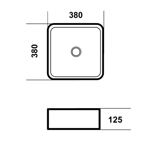 Раковина Grossman Falcon 38 см белая GR-3055 (детальная фотография), современные, hi-tech