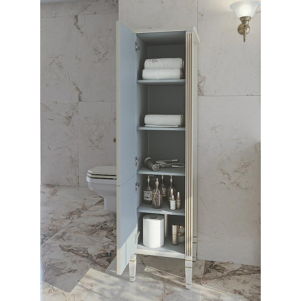 Шкаф-пенал напольный Caprigo Albion Promo 43 см Grigio Bianco, левый 33351L-В077 (детальная фотография), 45 см