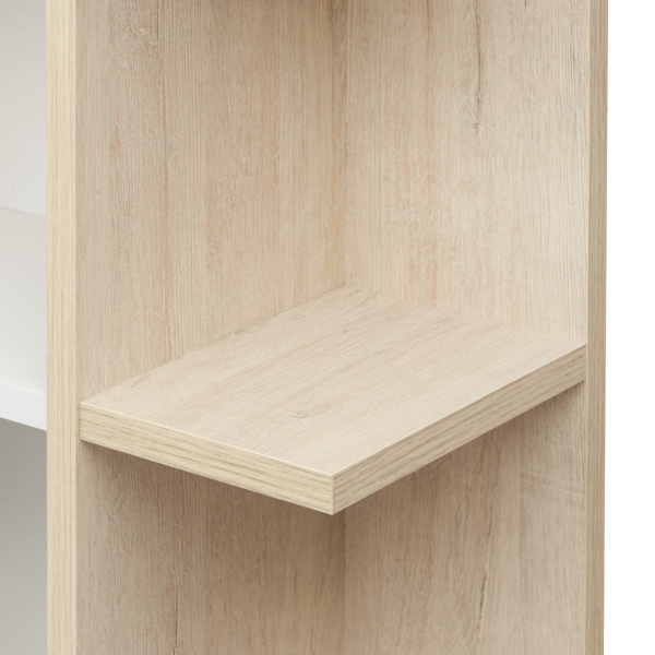 Шкаф-пенал подвесной Акватон Сканди 40 см белый глянцевый/дуб верона 1A253403SDB20 (детальная фотография), недорого