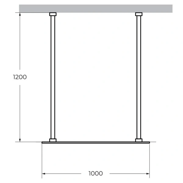 Душевая перегородка Cezares Liberta 100 см стекло графит, профиль хром LIBERTA-L-2-100-120-GR-Cr (детальная фотография), современные, hi-tech