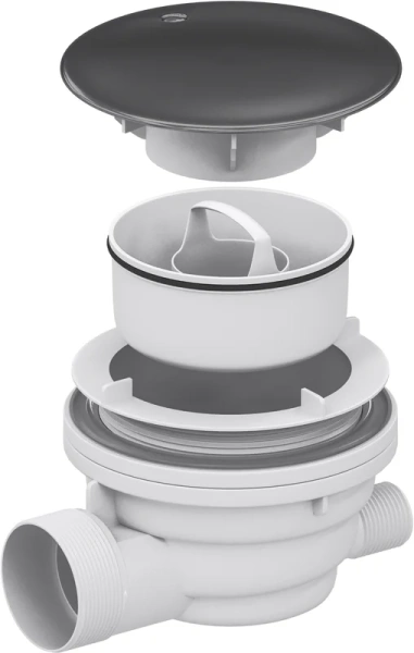 Сифон для душевых поддонов RGW Velplex QYD-01 графит 39241101-02 (детальная фотография), в наличии