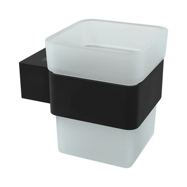 Стакан для ванной Lemark Smooth Line черный матовый 9732014 (детальная фотография)