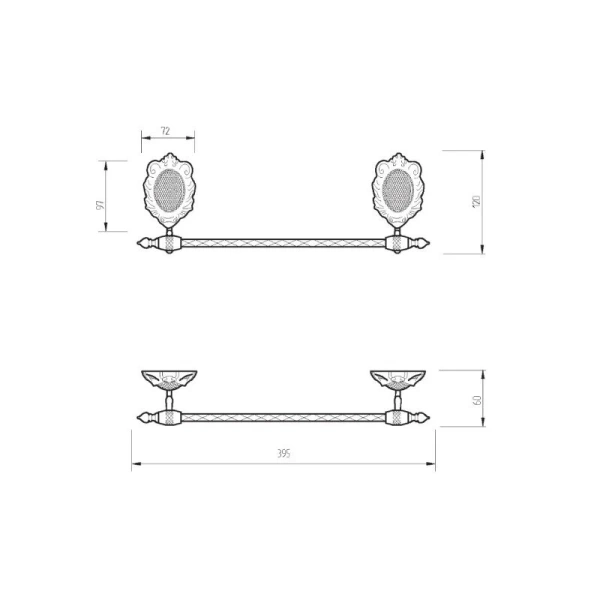 Полотенцедержатель Migliore Cleopatra бронза 16642 (детальная фотография)