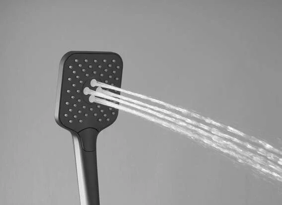 Душевая стойка Vincea Next вороненая сталь VSFS-1N1TGM (детальная фотография), с изливом