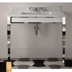 Консоль с мраморной столешницей, цвет светлое золото, цвет мрамора Nero Marquinha, Devon&Devon Claridge