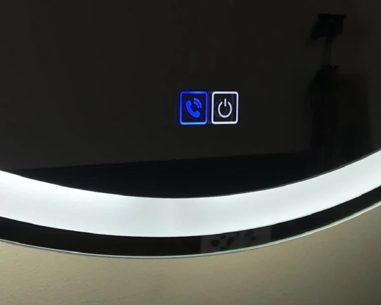 Зеркало с подсветкой BelBagno Spc 70 см с bluetooth, микрофоном и динамиками SPC-RNG-700-LED-TCH-PHONE (детальная фотография), полотно