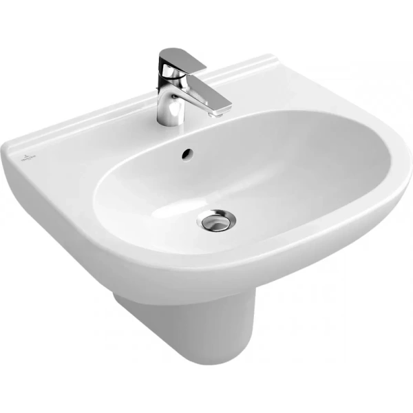 Раковина Villeroy & Boch O.novo 60 см с покрытием AntiBac 516060T1 (детальная фотография), современные, hi-tech