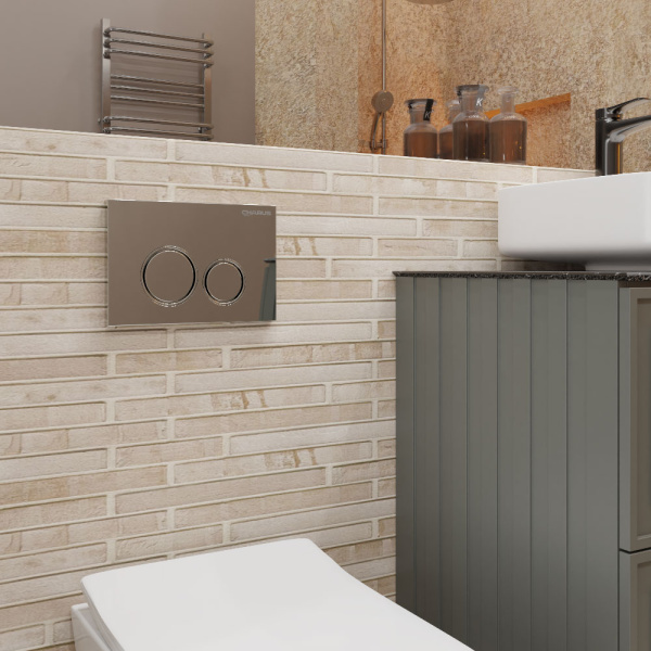 Клавиша смыва Charus Spazio хром глянцевый FP.330.21.01 (детальная фотография), в наличии