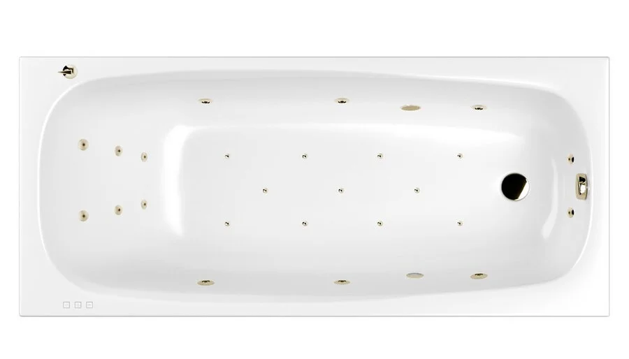 Ванна гидромассажная Whitecross Layla Ultra, 180 х 80 см, увеличенная толщина акрила, усиленная армировка, белый/бронза, 0102.180080.100.ULTRA.BR (детальная фотография)