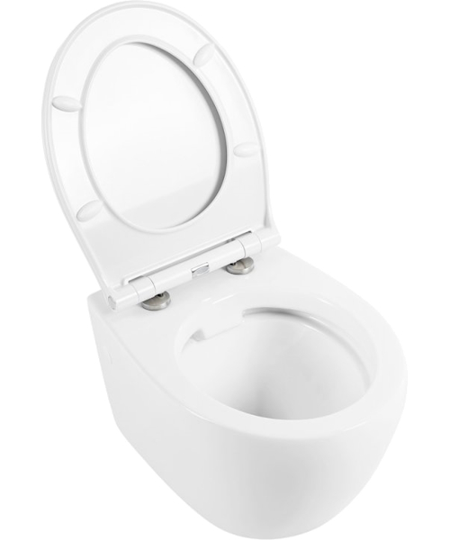 Унитаз подвесной BelBagno Prospero безободковый BB507B (детальная фотография), белые