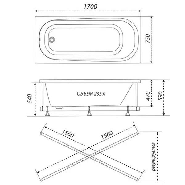 Схема (детальная фотография), без гидромассажа, большие