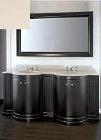 Тумба с мраморной столешницей, цвет полуглянцевый Warm Grey, мрамор Bianco Carrara, Devon&Devon Regent