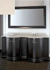 Тумба с мраморной столешницей, цвет полуглянцевый Warm Grey, мрамор Bianco Carrara, Devon&Devon Regent