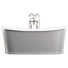 Ванна чугунная, без отверстий по смеситель, с внешней отделкой тонкими алюминиевыми листами, Devon&Devon Regal Colors