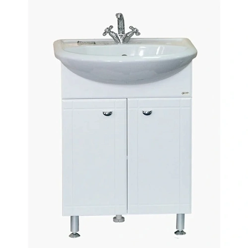 Тумба под раковину напольная Misty Уют 50 см белая - фото 1