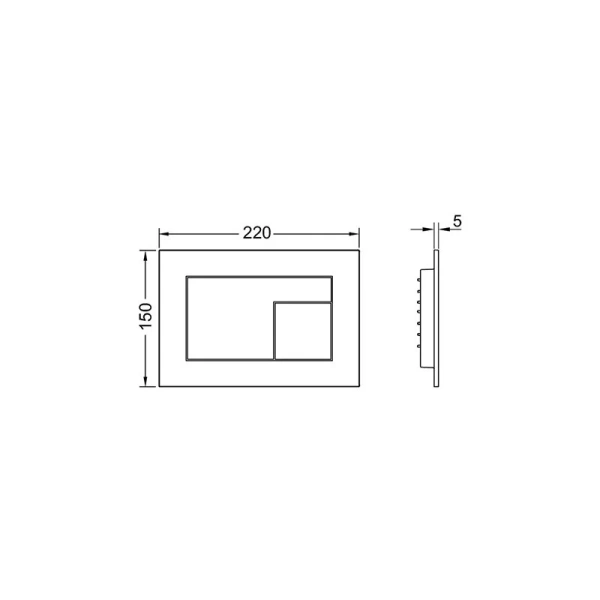 Клавиша смыва Tece TECEvelvet черная матовая 9240732 (детальная фотография), в наличии