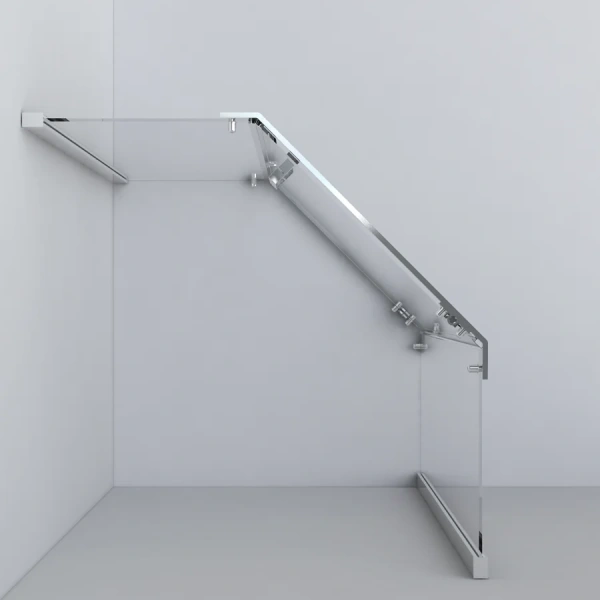 Душевой уголок Vincea Stresa 100x100 см стекло шиншилла VSP-1S100CH (детальная фотография), современные, hi-tech