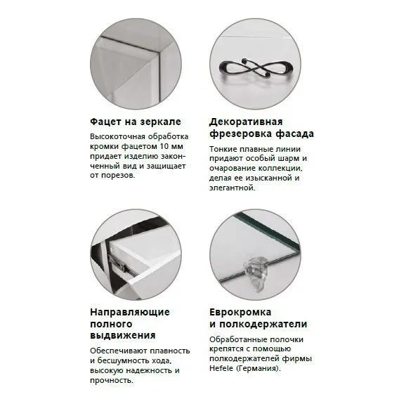 Тумба под раковину напольная Style Line Венеция 60 см белая ЛС-00000254 (детальная фотография), 60 см