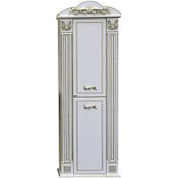 Шкаф-пенал, петли справа, цвет белый, Misty Барокко