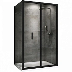 Душевой уголок Abber Sonnenstrand 90х90 см профиль черный
