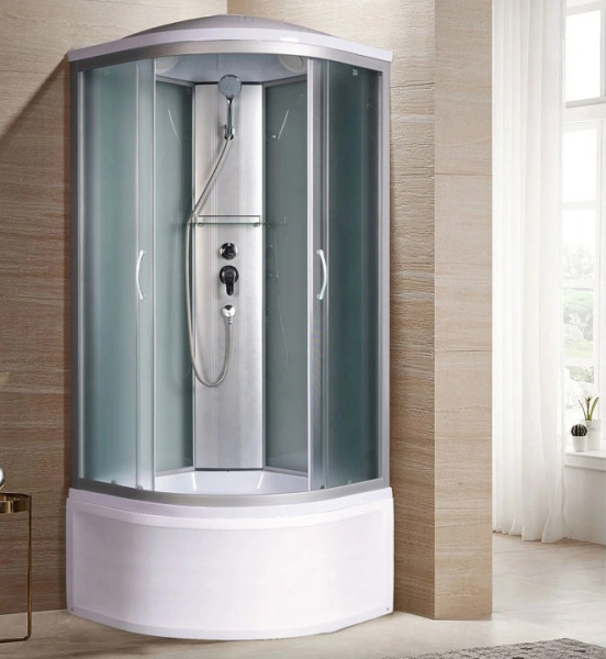 Душевая кабина River Nara 90х90 см с поддоном NARA 90/44 MT (детальная фотография), полукруглые, четверть круга