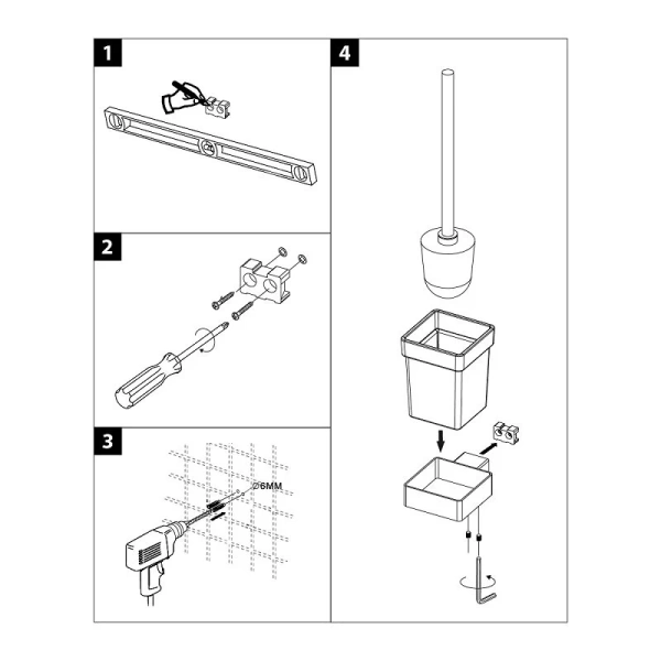 Ершик Lemark Smooth Line графит 9766021 (детальная фотография), металлические, стеклянные