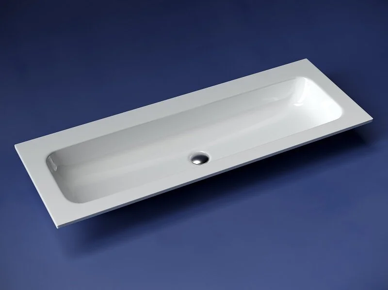 Раковина Ceramica Nova Grace 121 см без отверстия под смеситель CN7016wx (детальная фотография), встраиваемые (в столешницу)