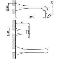 Смеситель для раковины Cisal Cherie хром/черный