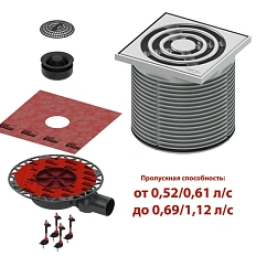 Душевой трап Tece TECEdrainpoint S 10 см с сифоном