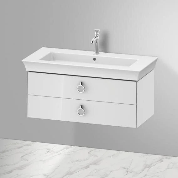 Тумба под раковину подвесная Duravit White Tulip 105 см белая WT435208585 (детальная фотография), современная, hi-tech