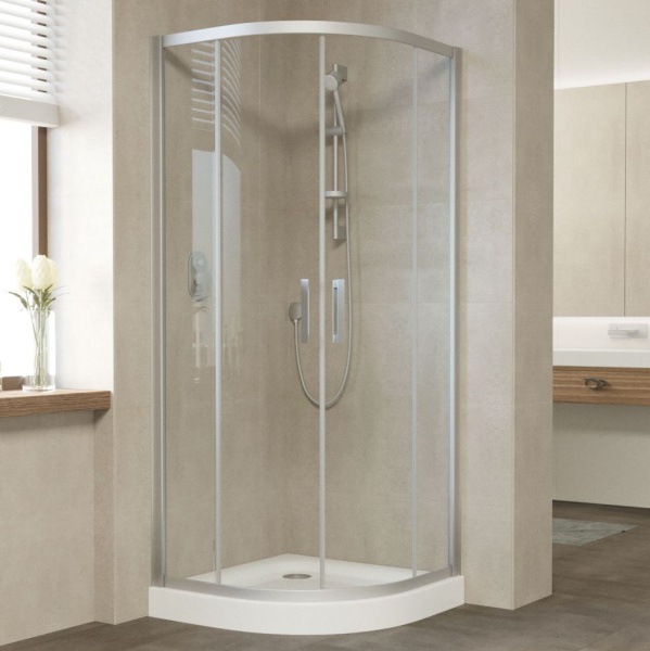 Душевой уголок стекло прозрачное Vegas-glass ZS 90 01 (детальная фотография), современные, hi-tech
