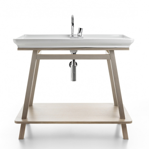 Консоль, цвет светлый дуб, ArtCeram Trapezio ACM012 (детальная фотография)