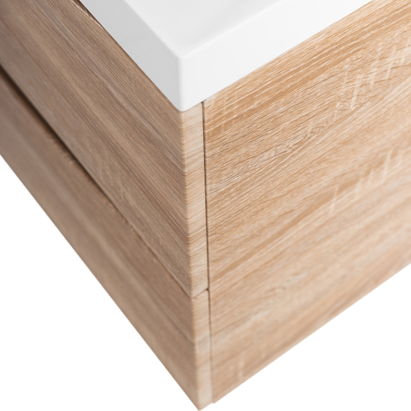 Тумба под раковину подвесная BelBagno Marino 70 см rovere bianco MARINO-700-2C-SO-WO-P (детальная фотография), под дерево