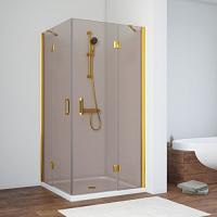Душевой уголок профиль золотой стекло бронза Vegas-glass