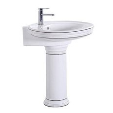Раковина Ceramalux Luxe Classic 75 см белый/хром