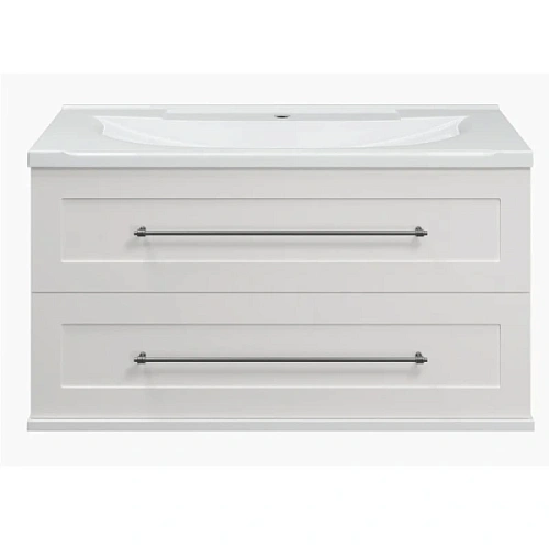 Тумба под раковину подвесная Misty Марта 100 см белая - фото 2